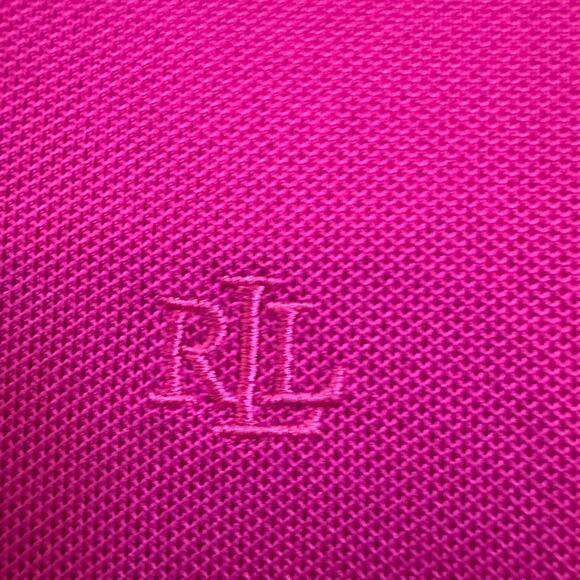 Lauren Ralph Lauren Women's Purple Half Button Collared Polo Shirt Size L Preppy - Picture 5 of 11